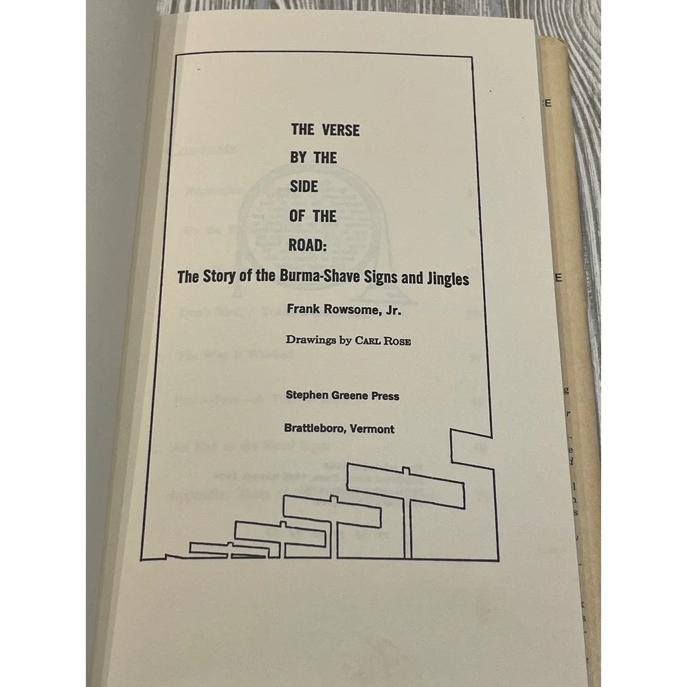 The Verse by the Side of the Road Burma-Shave Signs Jingles Frank Rowsome Jr